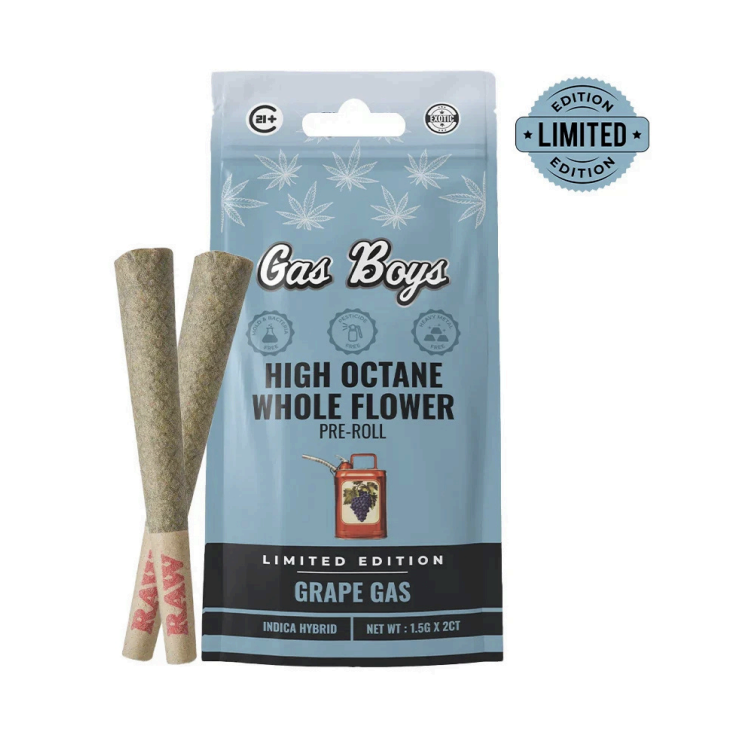 Gas Boys High Octane Whole Flower Pre-Roll 1.5g 2ct / Grape Gas Hybrid
